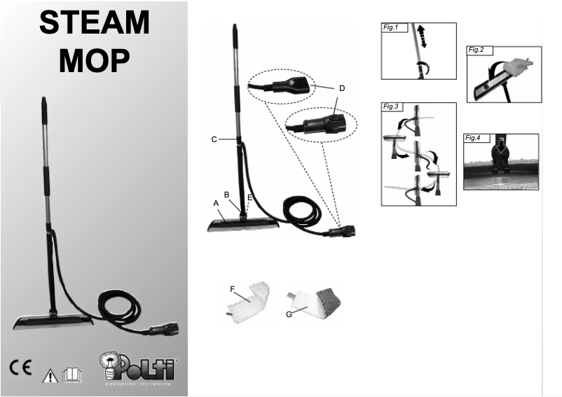 Image de la première page du manuel de l'appareil Steam Mop