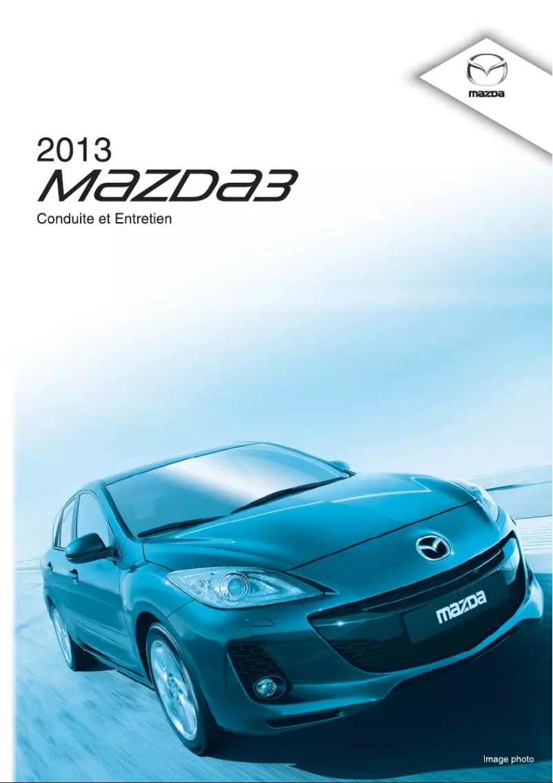 Page 1 de la notice Manuel utilisateur Mazda 3 (2013)