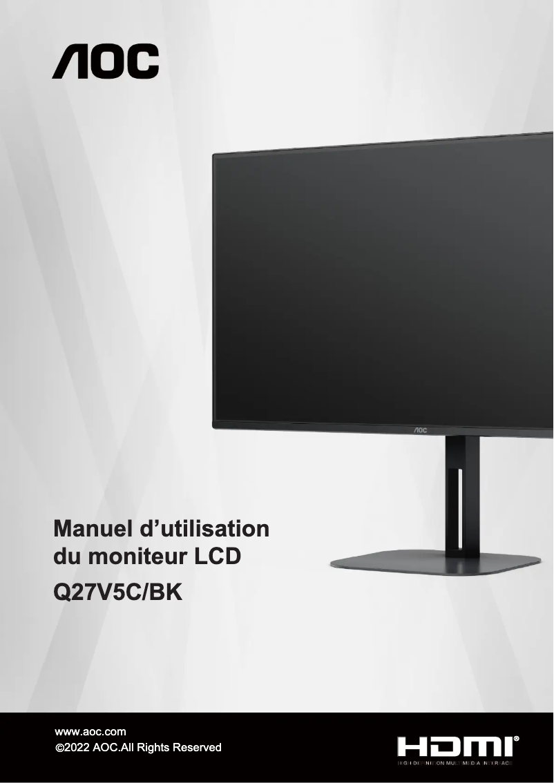 Image de la première page du manuel de l'appareil Q27V5C