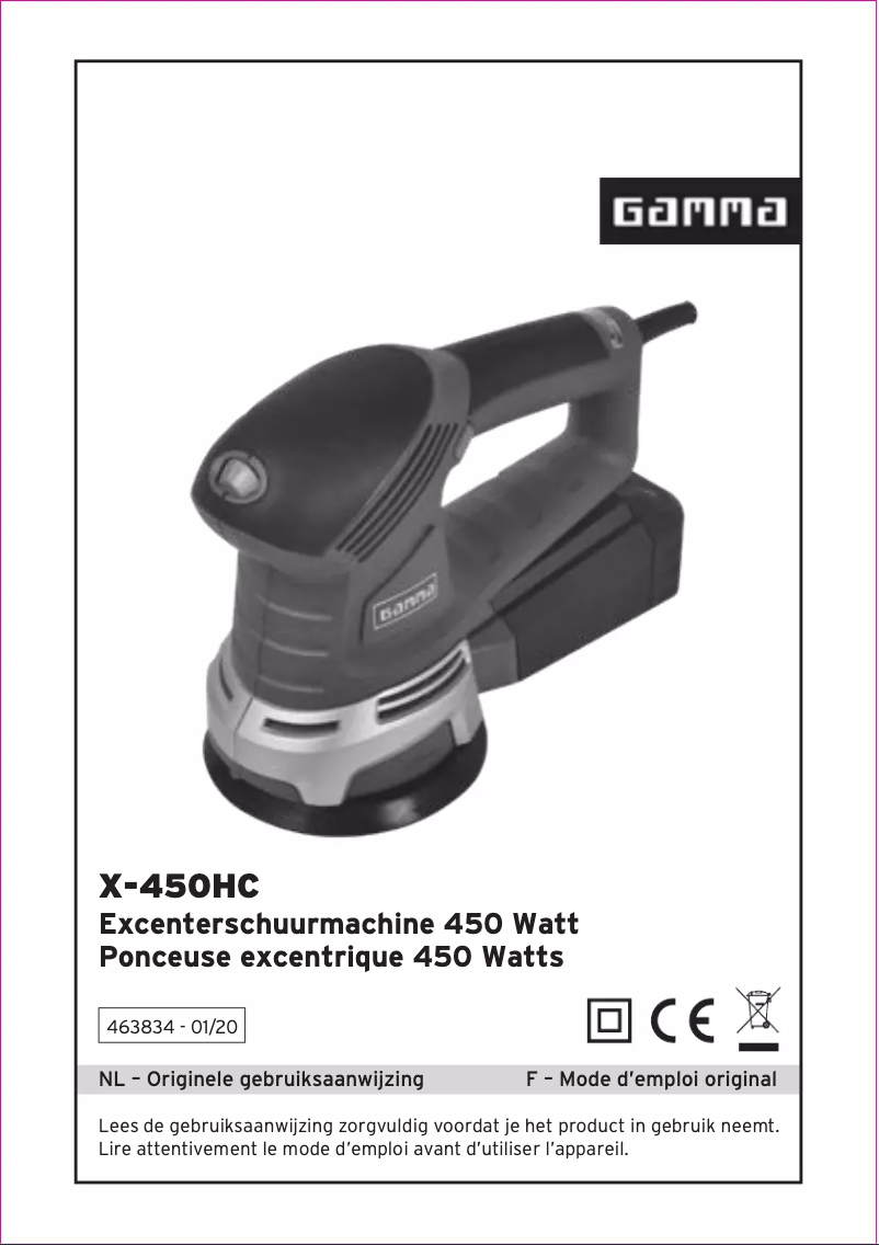 Page n°1 - Manuel utilisateur Gamma X-450HC