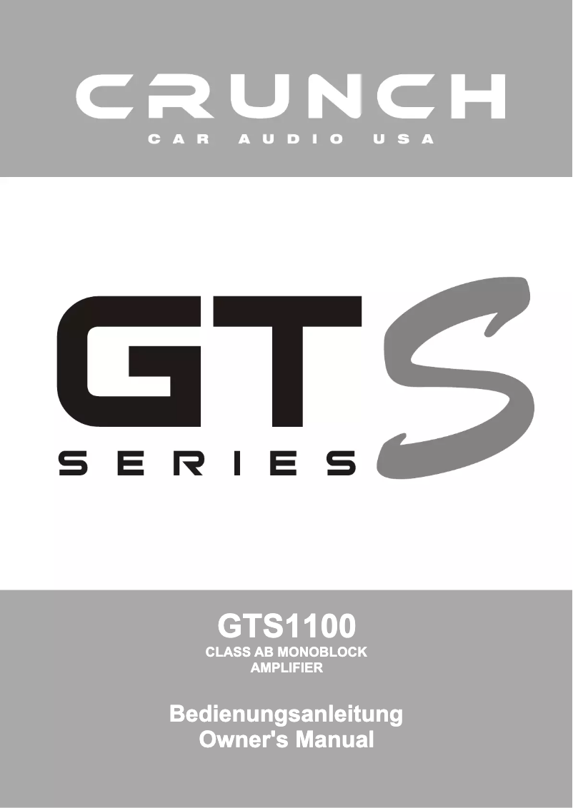Image de la première page du manuel de l'appareil GTS1100
