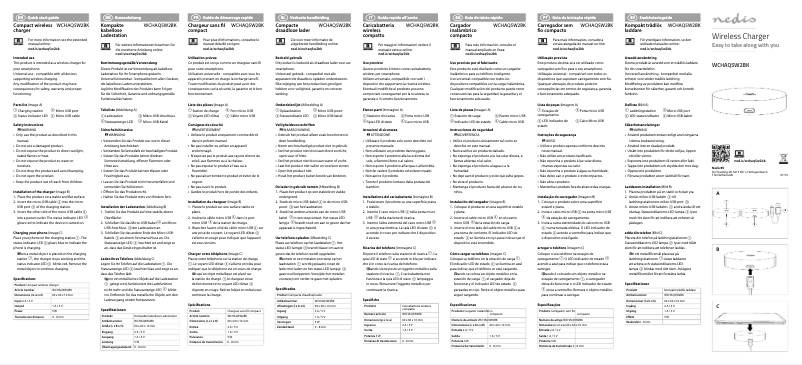 Page n°1 - Manuel utilisateur Nedis WCHAQ5W2BK