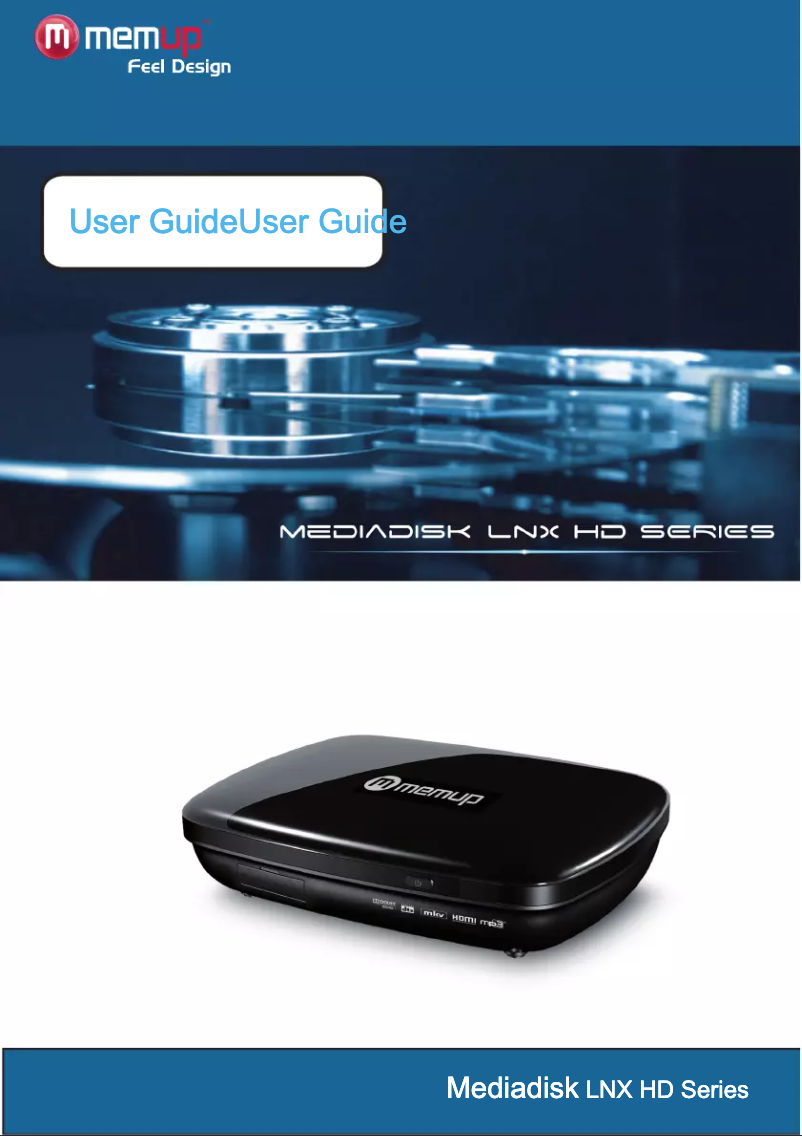 Image de la première page du manuel de l'appareil Mediadisk LNX HD