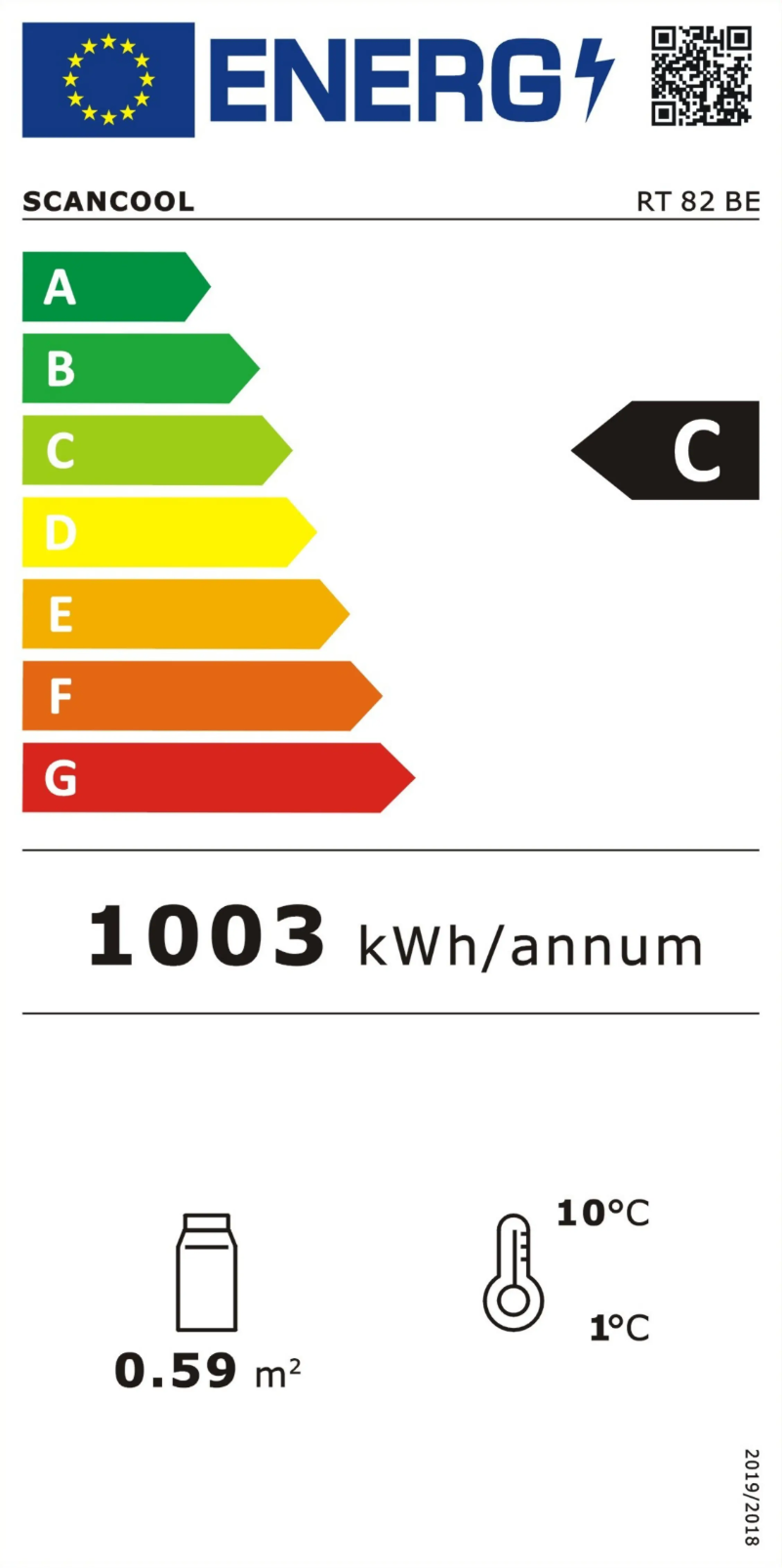 Page 1 de la notice Label énergétique Scandomestic RT 82 BE