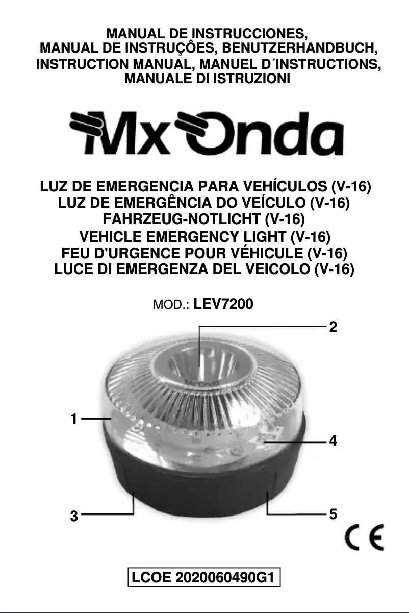 Page 1 de la notice Manuel utilisateur Mx Onda MX-LEV7200