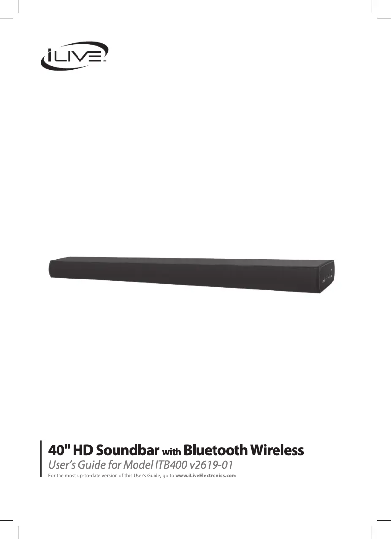 Image de la première page du manuel de l'appareil ITB400