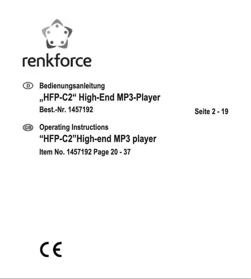 Page n°1 - Manuel utilisateur Renkforce HFP-C2