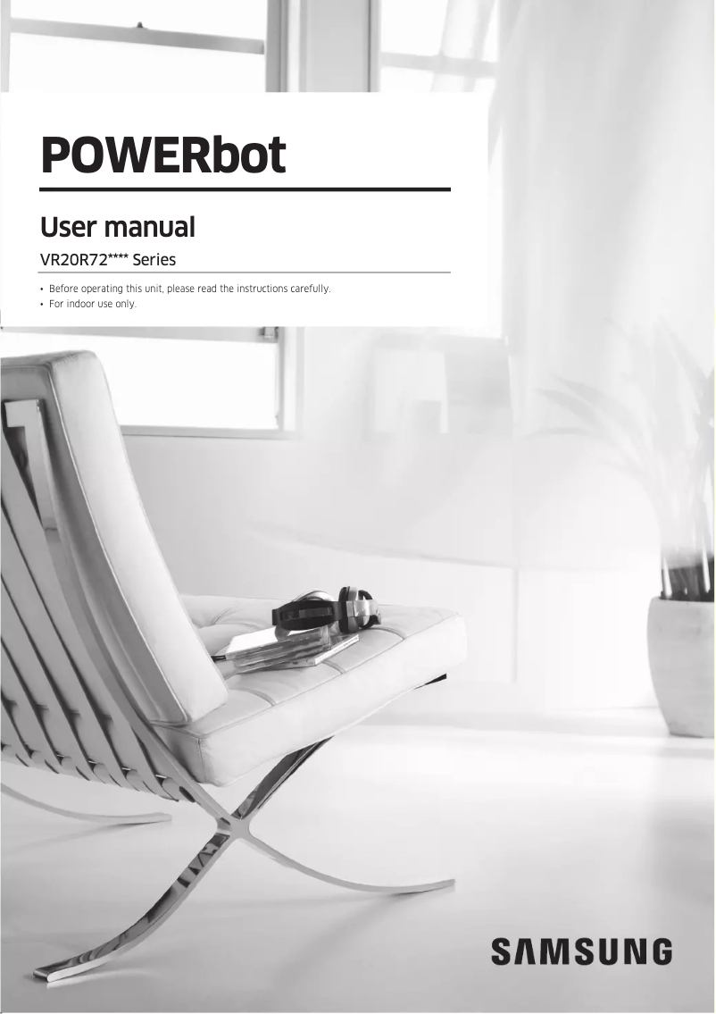 Image de la première page du manuel de l'appareil PowerBot VR20R7250WD