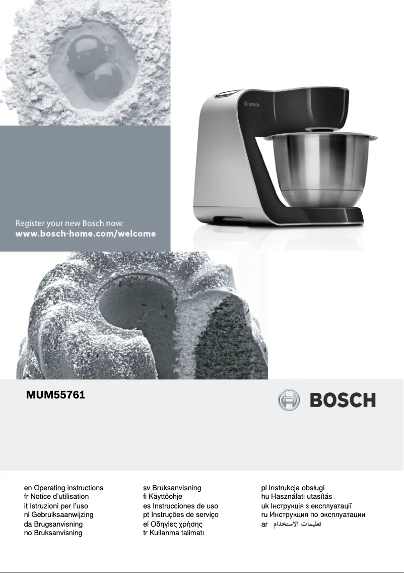 Page 1 de la notice Manuel utilisateur Bosch MUM55761