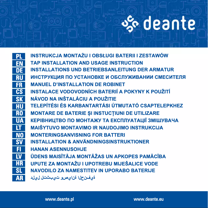 Page n°1 - Manuel utilisateur Deante Lima BBM F72M