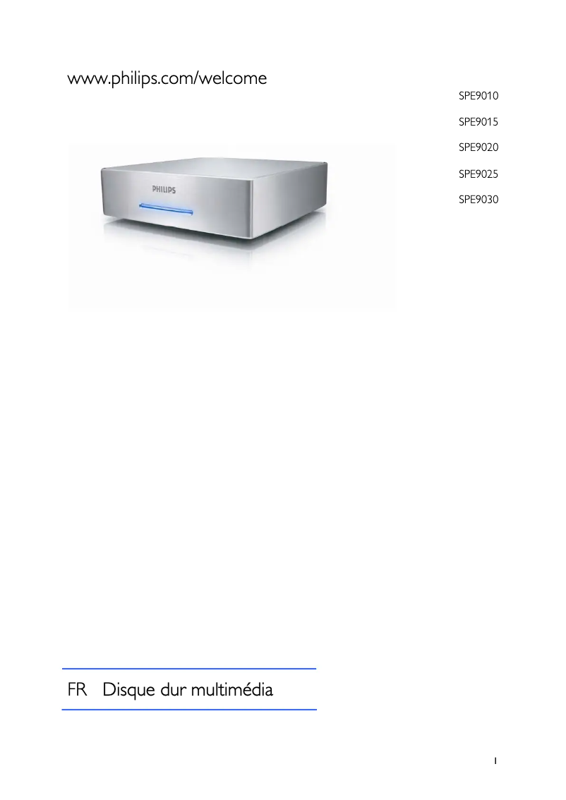 Page 1 de la notice Mode d'emploi Philips SPE9015CC
