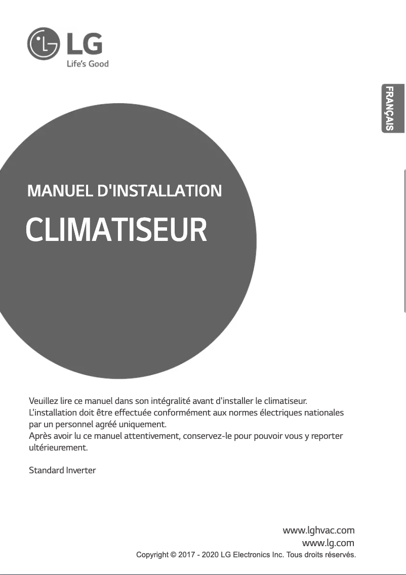 Page 1 de la notice Manuel utilisateur LG LUU240HHV