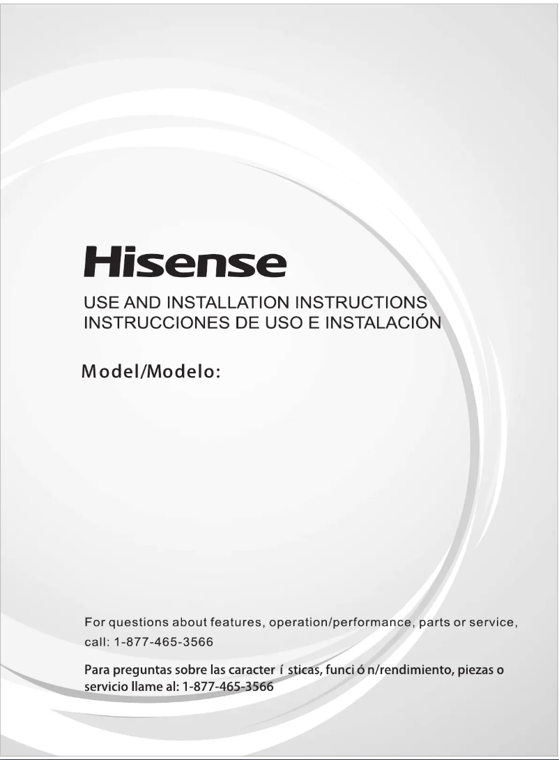 Page n°1 - Manuel utilisateur Hisense AP0822CW1W