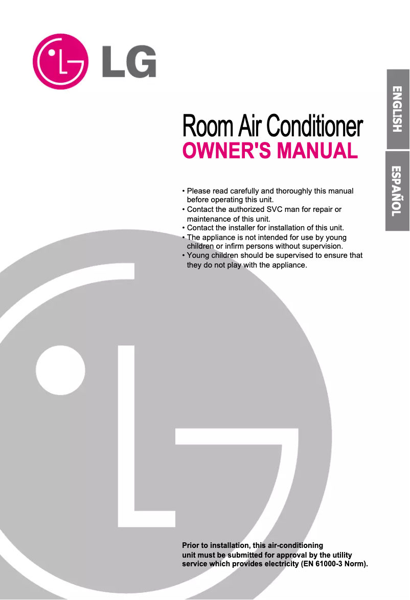 Page 1 de la notice Manuel utilisateur LG LSUC142UBD0