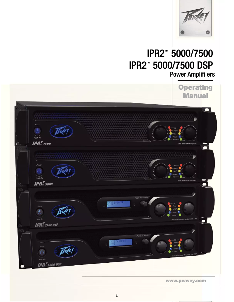 Page 1 de la notice Manuel utilisateur Peavey 5000 DSP