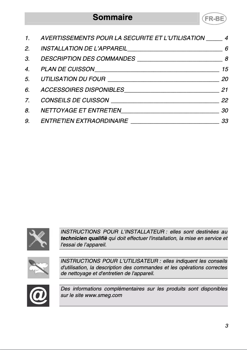 Page n°1 - Manuel utilisateur Smeg CS19IDA-6