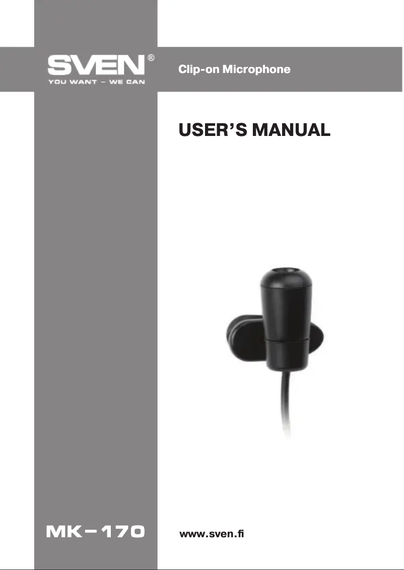 Image de la première page du manuel de l'appareil MK-170