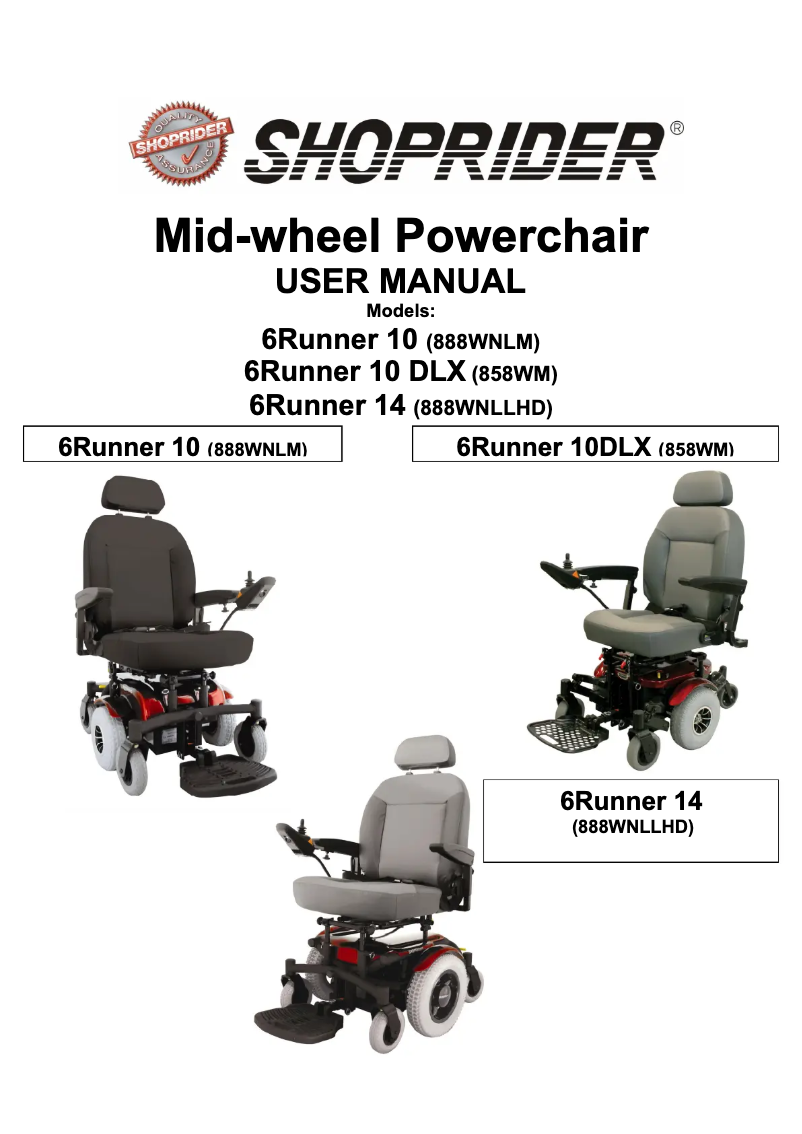 Image de la première page du manuel de l'appareil 6Runner 14