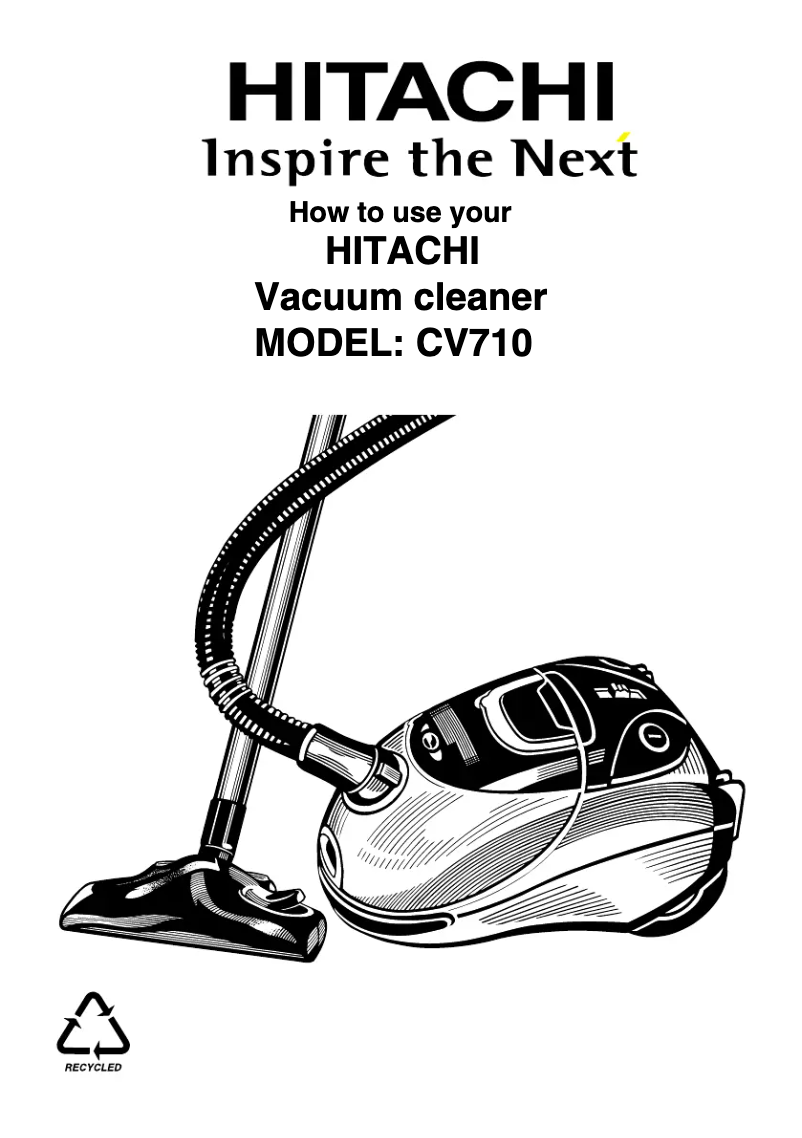 Page n°1 - Manuel utilisateur Hitachi CV710