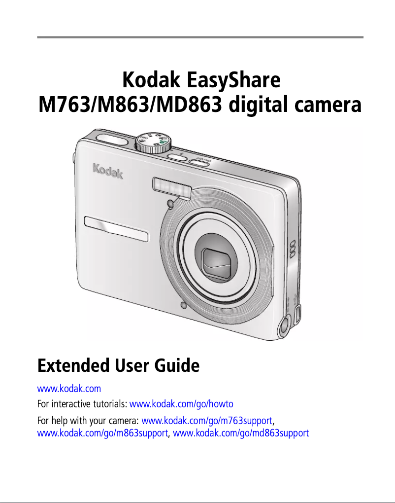 Page 1 de la notice Manuel utilisateur Kodak EasyShare MD863