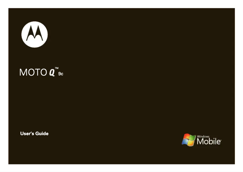 Page 1 de la notice Manuel utilisateur Motorola Q9c
