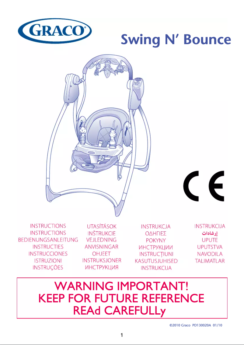 Page 1 de la notice Manuel utilisateur Graco SWING N BOUNCE