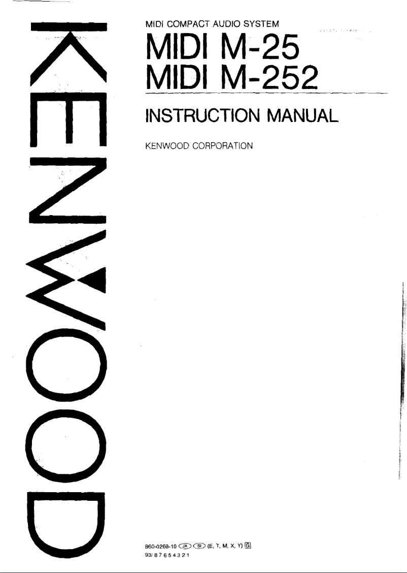 Page n°1 - Manuel utilisateur Kenwood Midi M-25