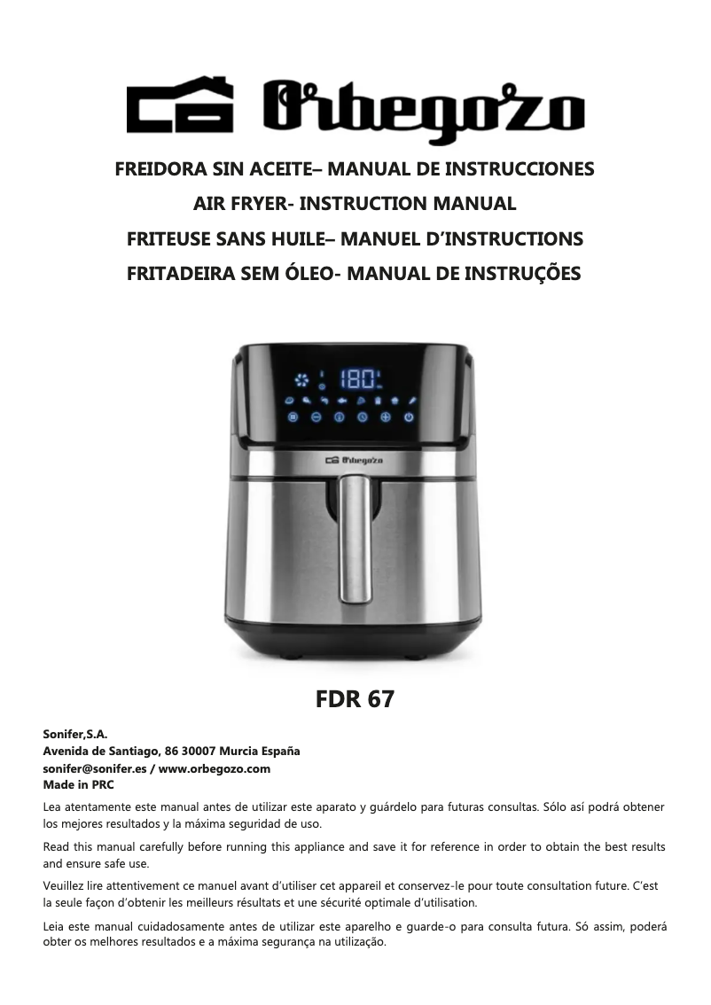 Image de la première page du manuel de l'appareil FDR 67