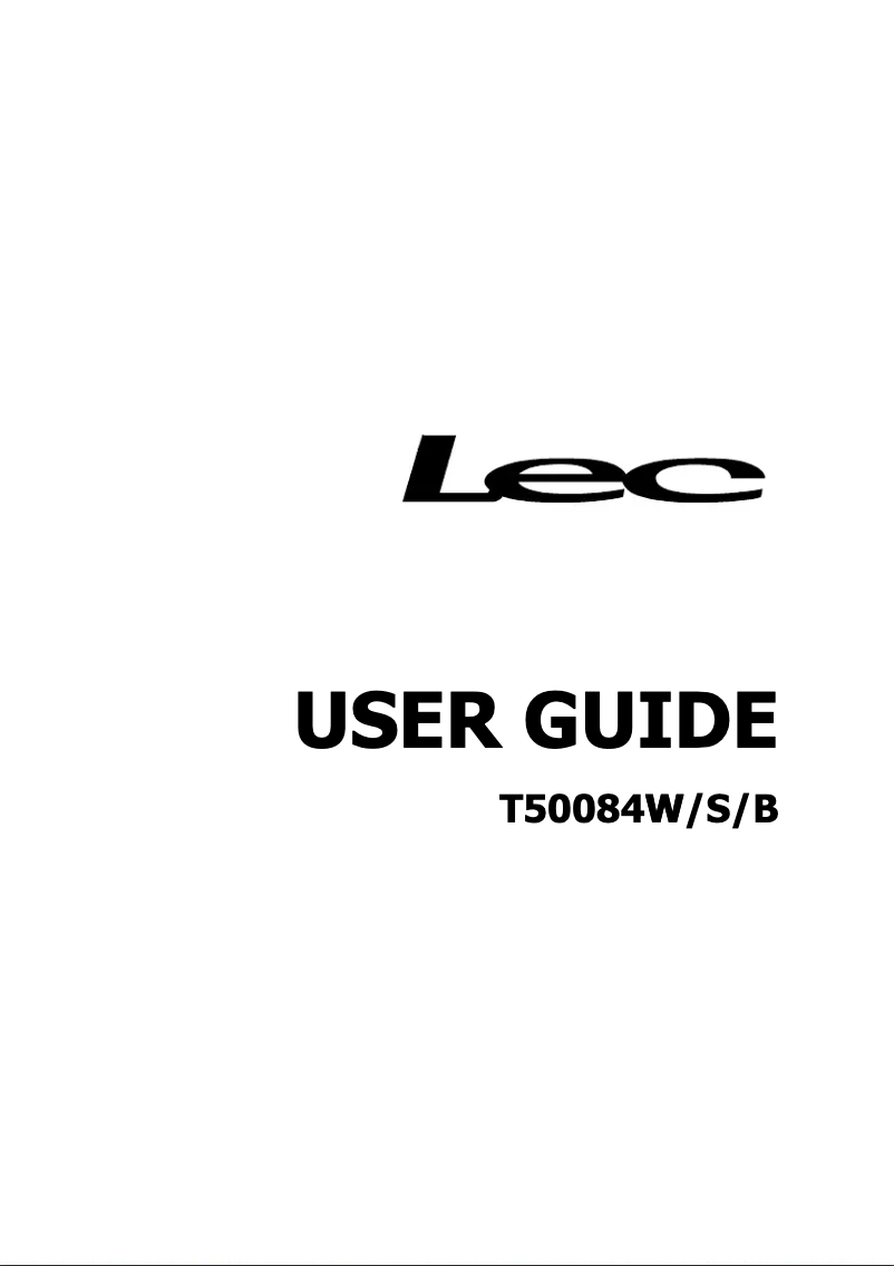 Page 1 de la notice Manuel utilisateur LEC T50084