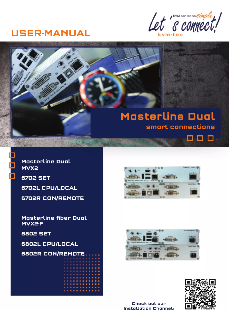 Page n°1 - Manuel utilisateur KVM-TEC Masterline MVX2R