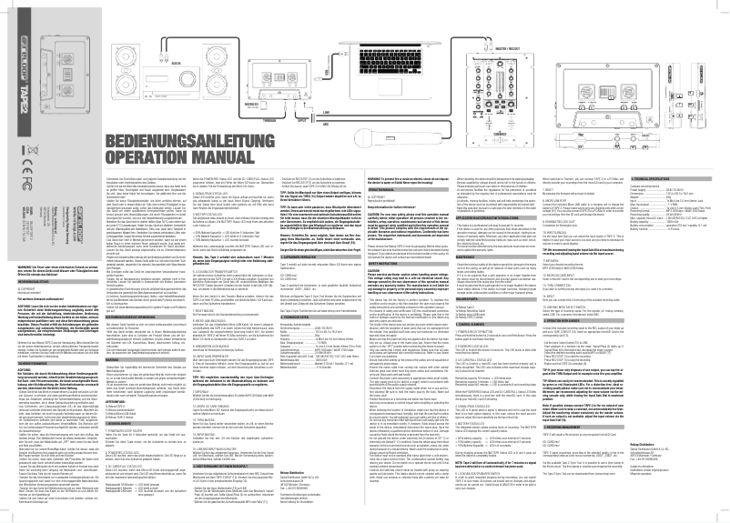 Image de la première page du manuel de l'appareil Tape 2