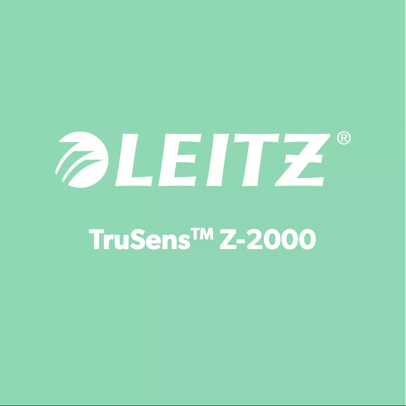 Image de la première page du manuel de l'appareil TruSens Z-2000