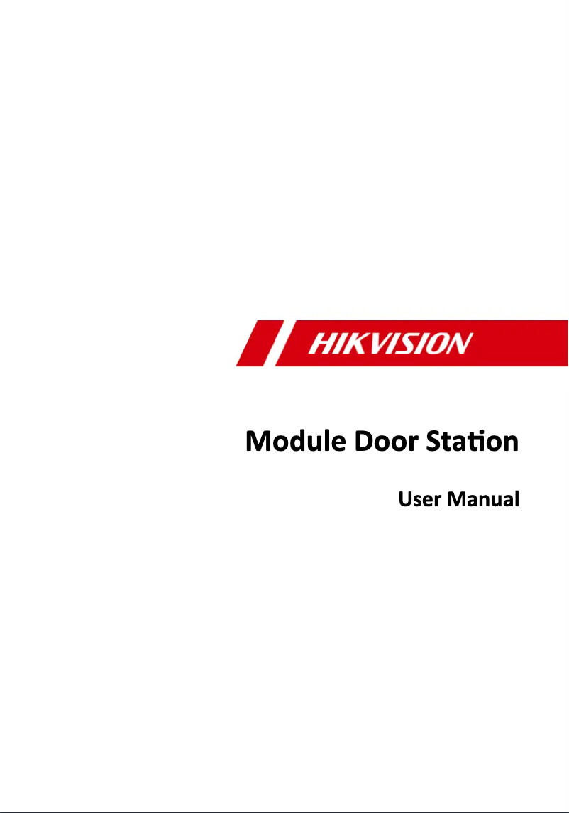 Page n°1 - Manuel utilisateur Hikvision DS-KD-KP