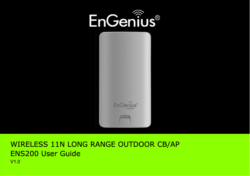Page n°1 - Manuel utilisateur EnGenius ENS200