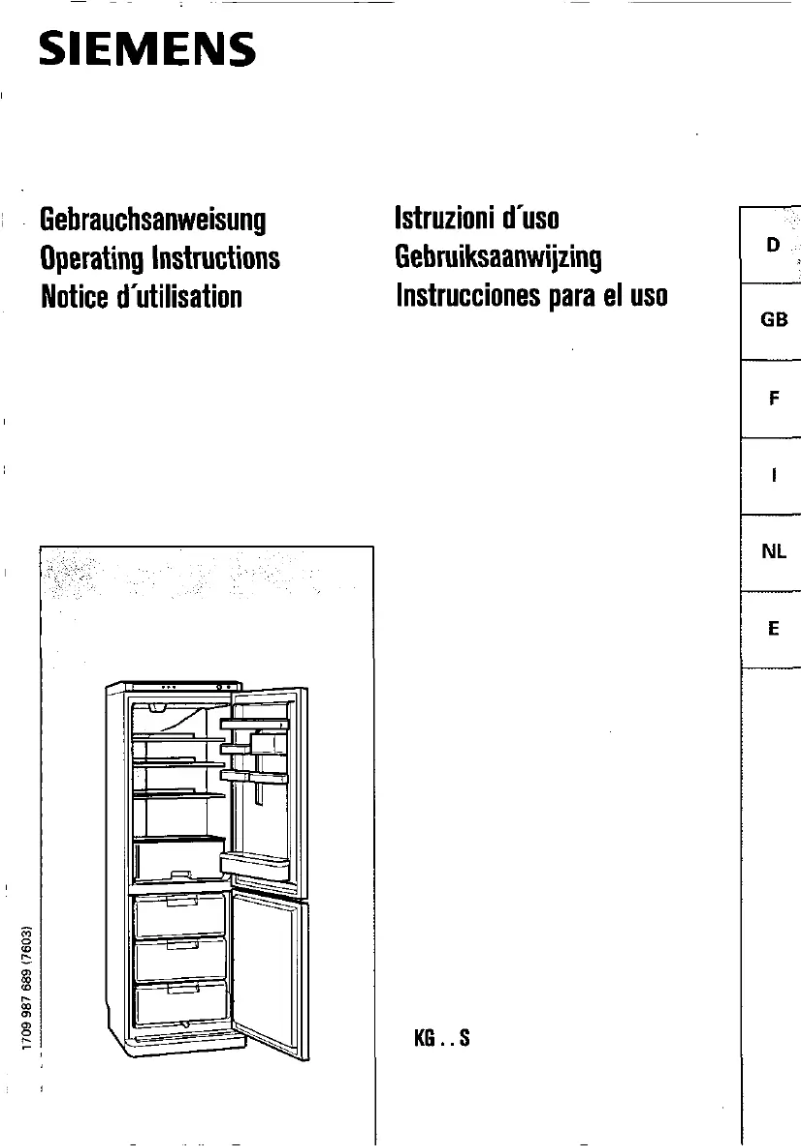 Page 1 de la notice Manuel utilisateur Siemens KG39SA10