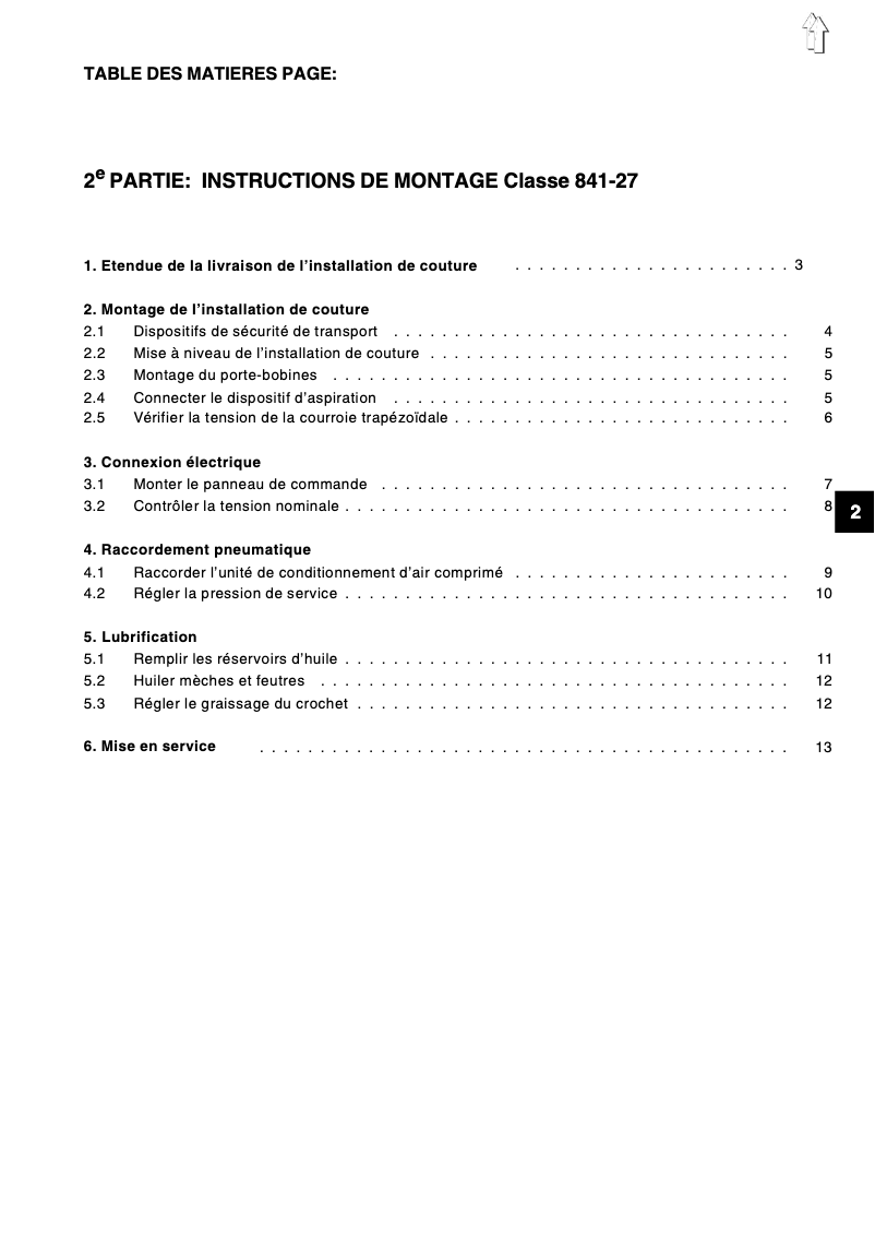 Page n°1 - Guide d'installation Dürkopp Adler 841