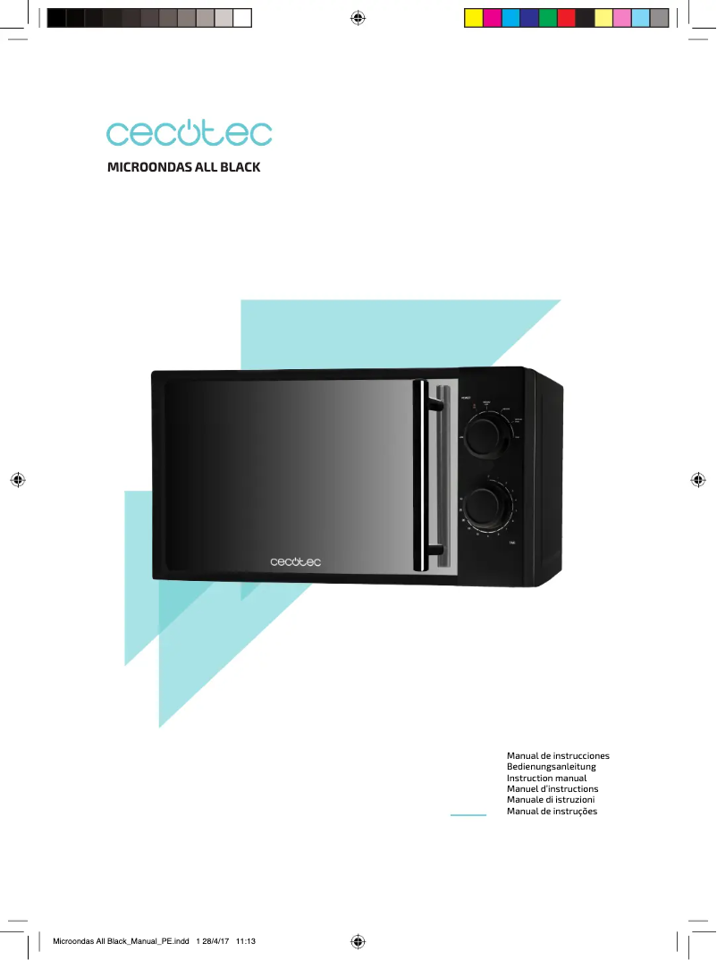 Page 1 de la notice Manuel utilisateur Cecotec Microondas All Black