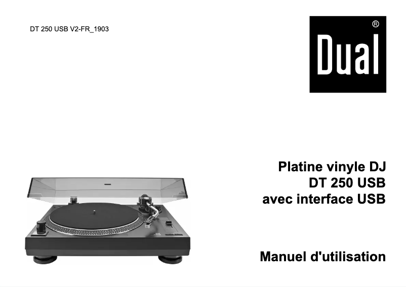 Image de la première page du manuel de l'appareil DT 250 USB