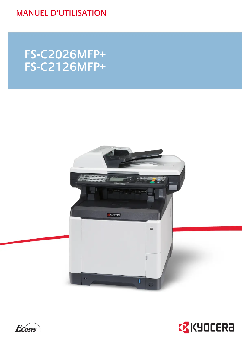 Image de la première page du manuel de l'appareil FS-C2026MFP+