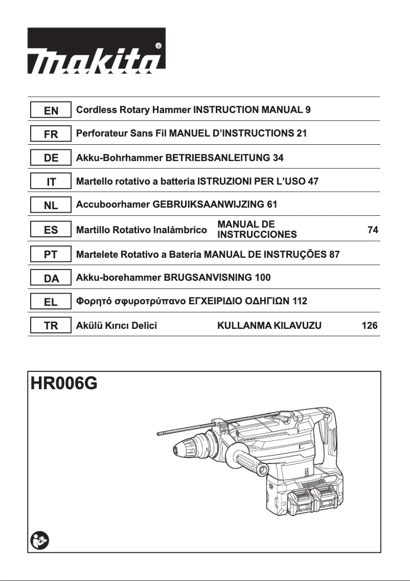 Page n°1 - Manuel utilisateur Makita HR006GZ04