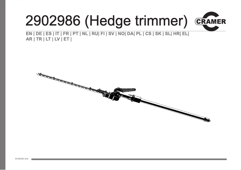 Page n°1 - Manuel utilisateur Cramer A82TXHD