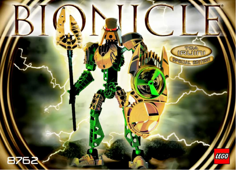 Image de la première page du manuel de l'appareil Bionicle Gold Toa Co-pack