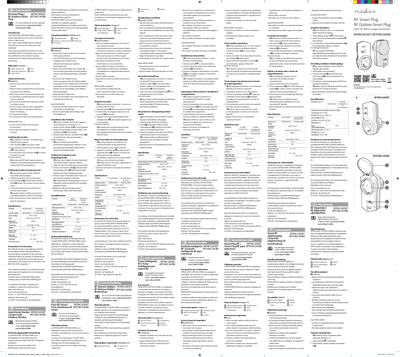 Page 1 de la notice Manuel utilisateur Nedis RFPM120FWT