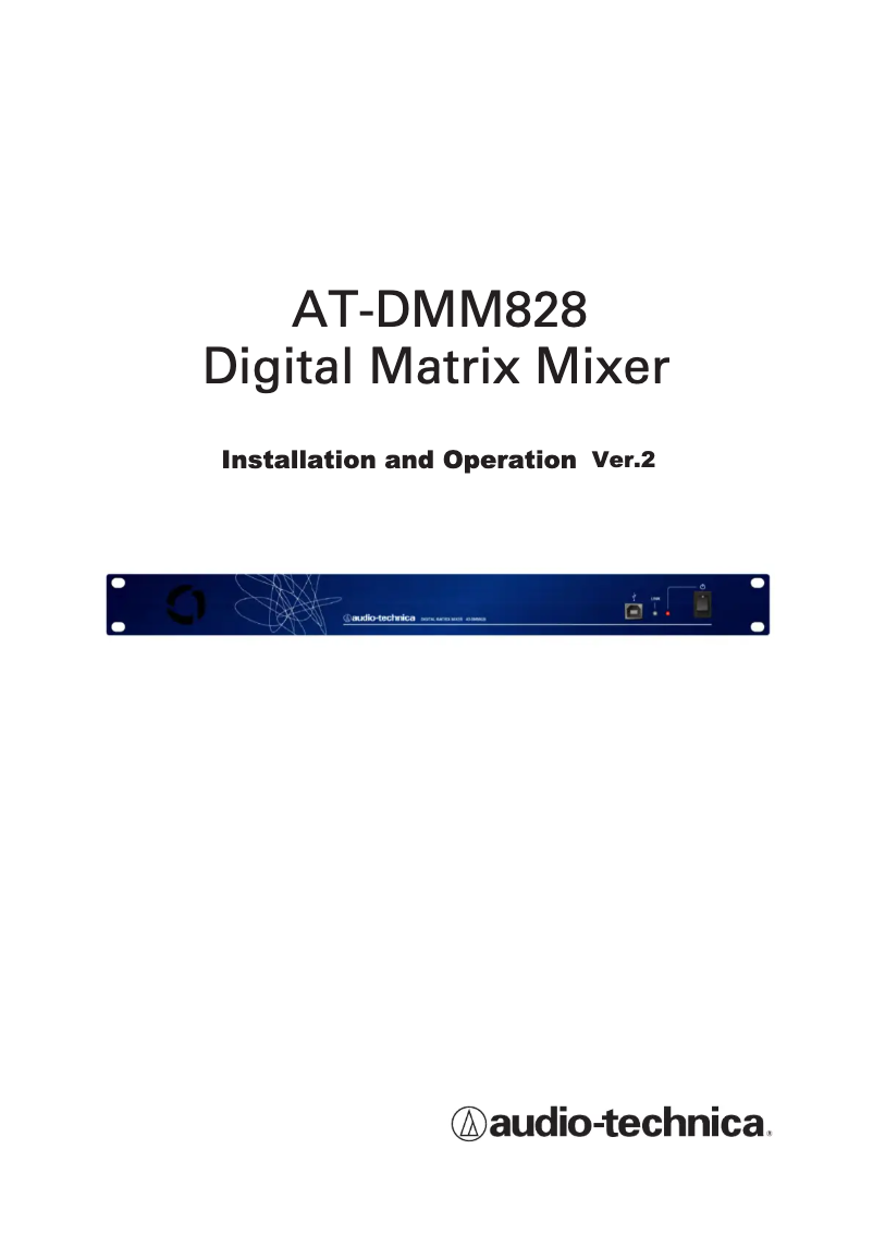 Página 1 del manual Manual de usuario Audio-Technica AT-DMM828