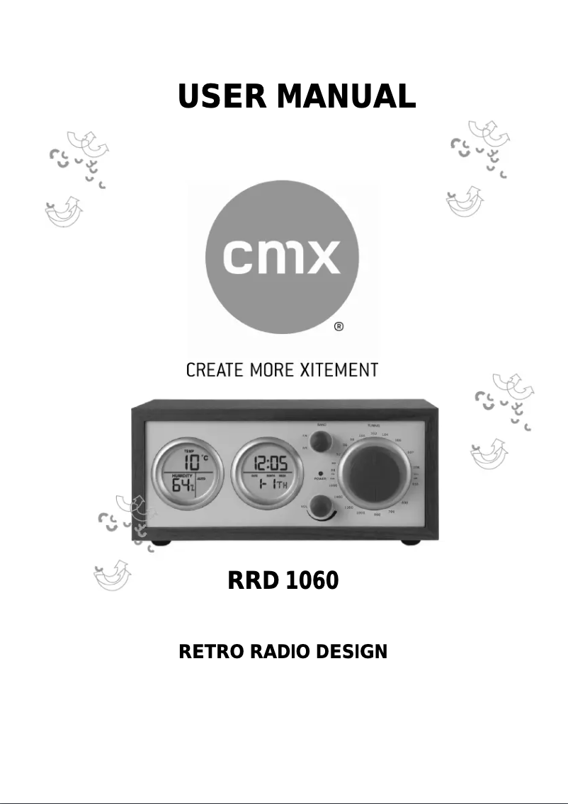 Page n°1 - Manuel utilisateur CMX RRD 1060