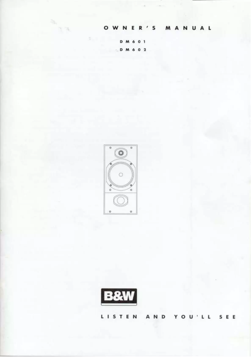 Page n°1 - Manuel utilisateur Bowers & Wilkins DM602