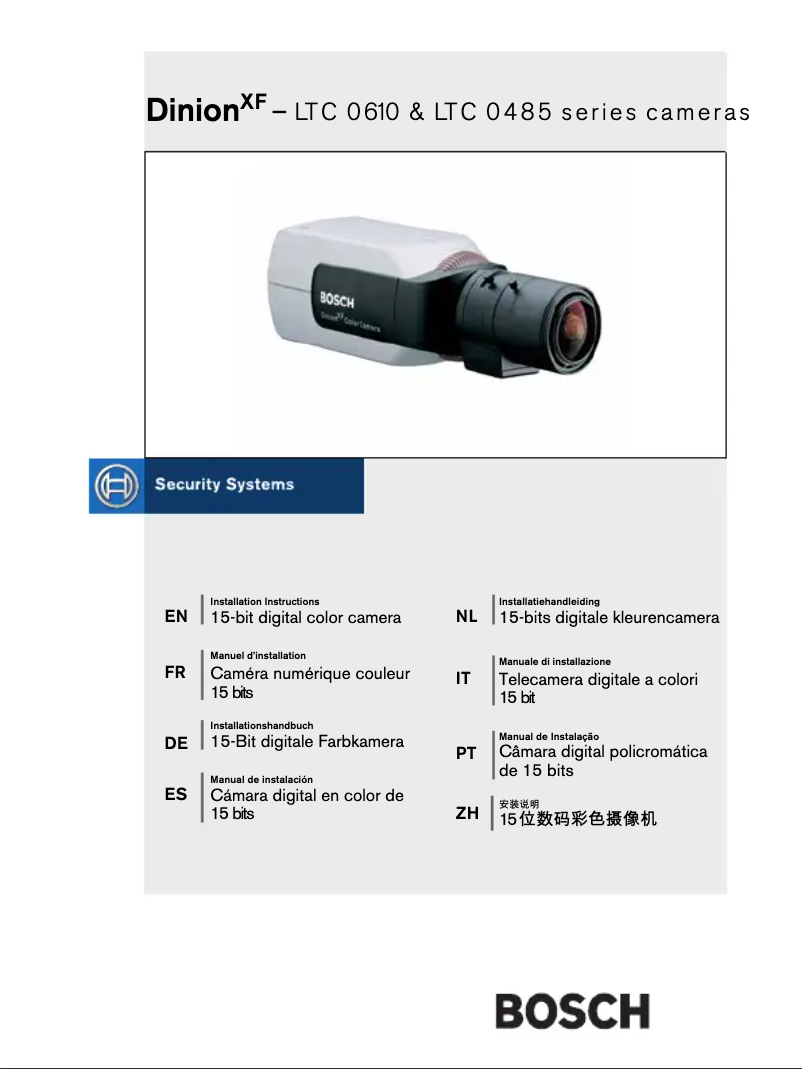 Página 1 del manual Manual de usuario Bosch DinionXF LTC 0485