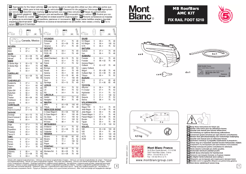 Image de la première page du manuel de l'appareil AMC 5210