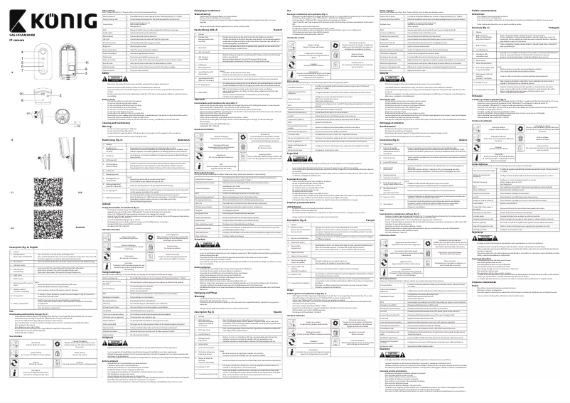 Page 1 of the manual User Manual Konig SAS-IPCAM300W