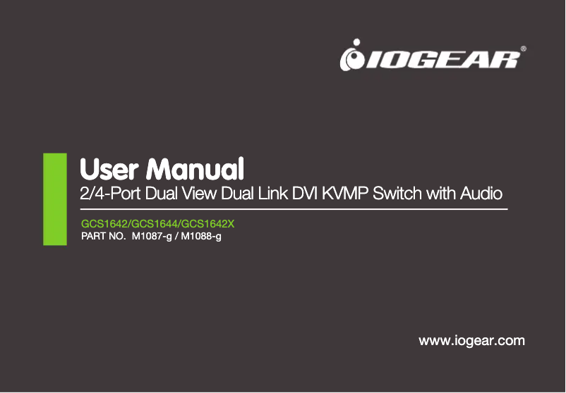 Page n°1 - Manuel utilisateur iogear GCS1644